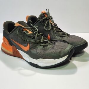Men 11.5 Nike Air Max Alpha Trainer 5 Cargo Khaki Safety Orange Sneaker Shoes